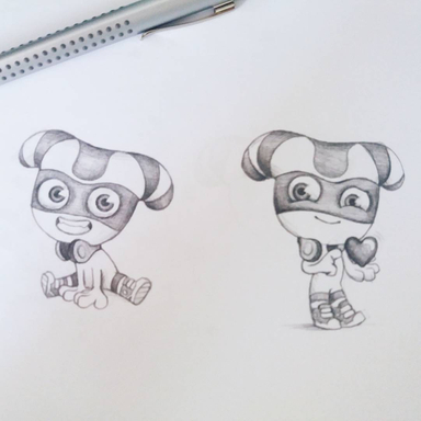 Premiers dessins du personnage Pixel !! 🔮 #crayon #dessin #illustratrice #mascotte #illustration #character