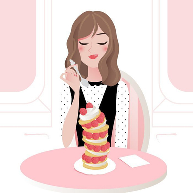 J'ai une petite faim, et ce ne sera pas une pomme...🍦#illustration #illustratrice #characterdesign #girly #goumandise