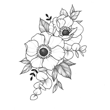 •• Voici une composition florale réalisée pour le projet de tatouage d'@anaisleo ••
#projettattoo #avantbrastattoo #comingsoon #tattooeucalyptus #tattooanemone #tattoofleurs #tattoofloral #blackwork #tattoobordeaux #tintanegra