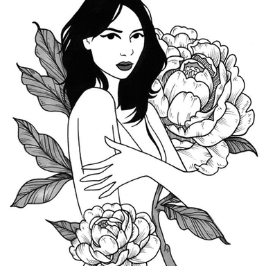 [ Blooming ]
#illustratrice #draw #tattoo #project2018 #girl #black #fineline #flowertattoo